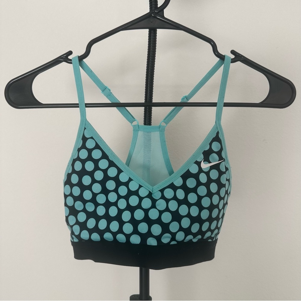Nike Women's Pro Indy Bra - polka dot (Tiffany Blue/Turquoise)